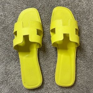 Yellow Sandals (similar to Hermes Oran)